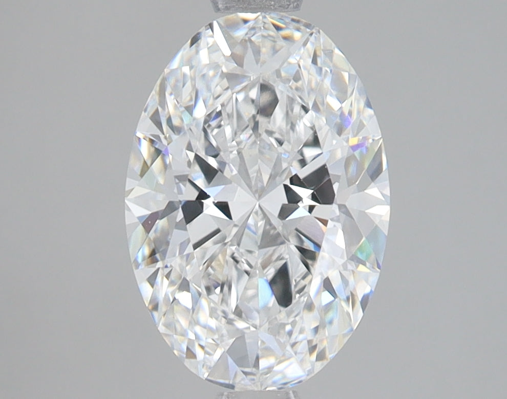 2.01 Carat Oval Lab Diamond with  Cut Diamond in 14KT  view 1
