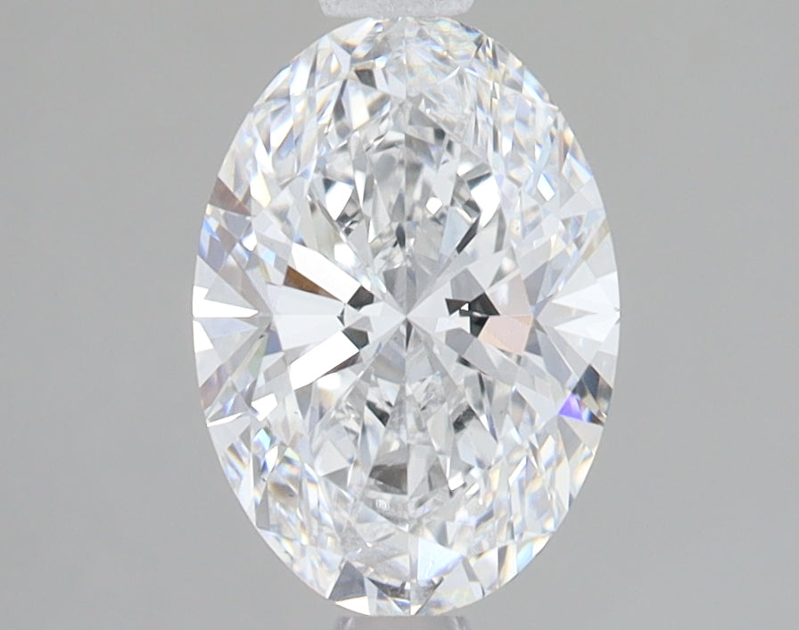 1.59 Carat Oval Lab Diamond with  Cut Diamond in 14KT  view 1
