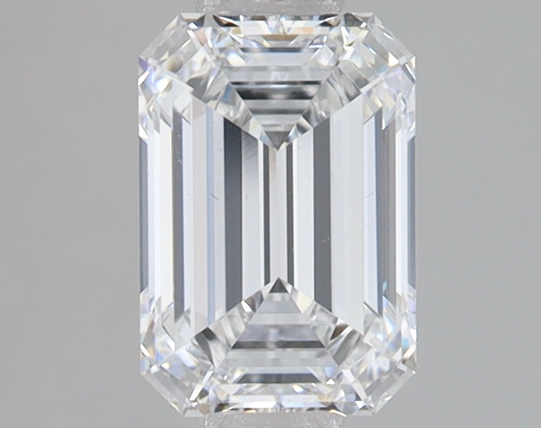 1.53 Carat Emerald Lab Diamond with  Cut Diamond in 14KT  view 1
