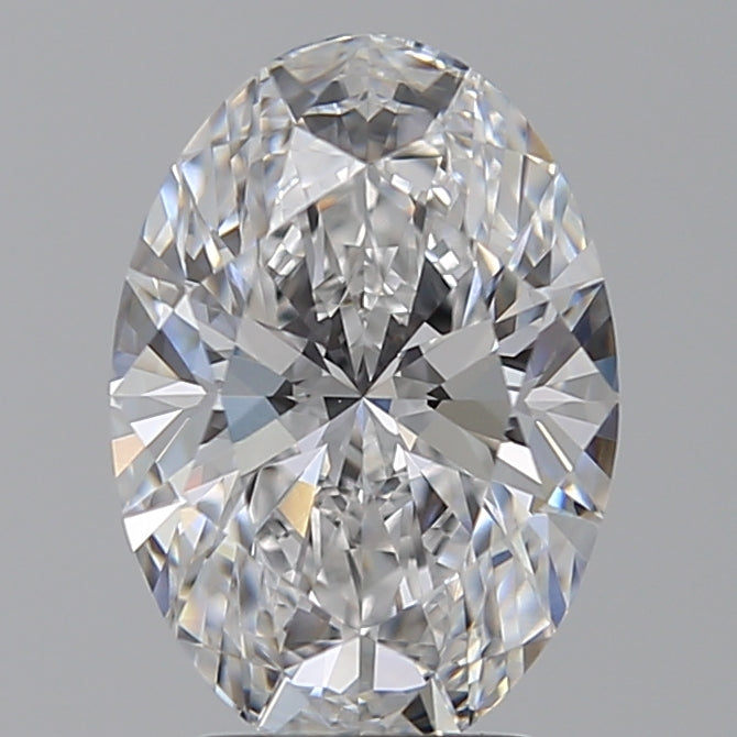 3.08 Carat Oval Lab Diamond with  Cut Diamond in 14KT  view 1
