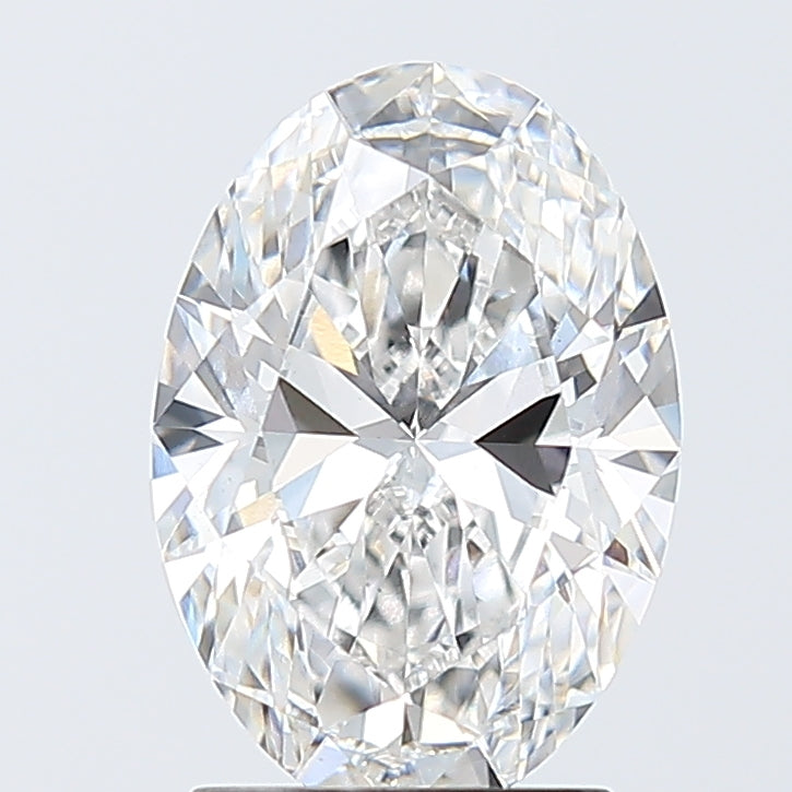 2.3 Carat Oval Lab Diamond with  Cut Diamond in 14KT  view 1
