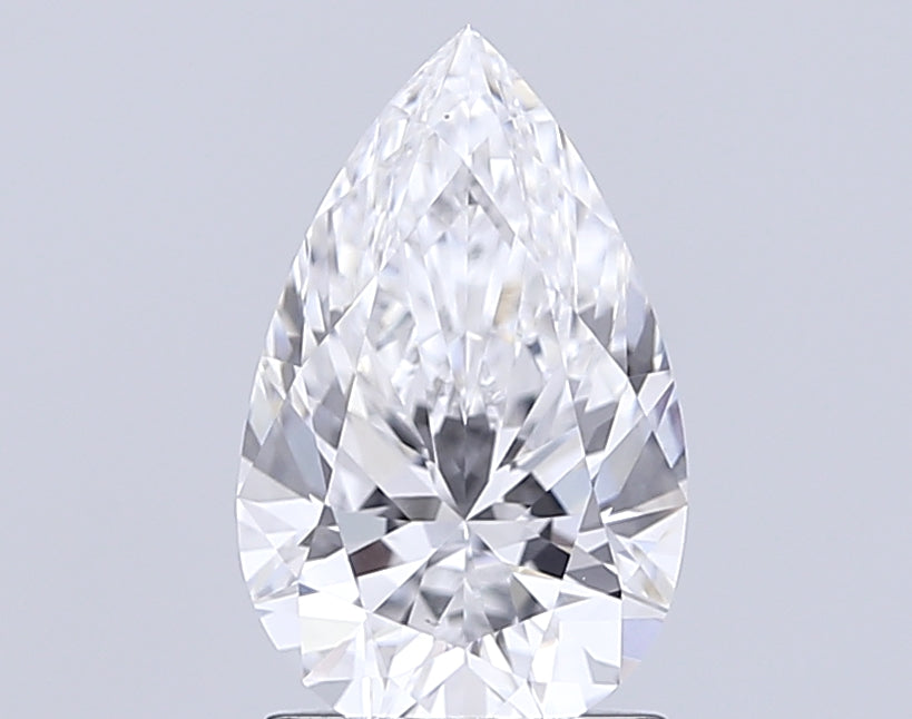 1.61 Carat Pear Lab Diamond with  Cut Diamond in 14KT  view 1
