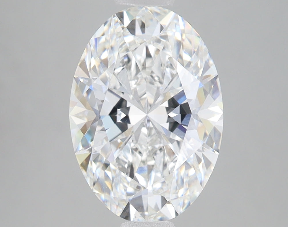 2.55 Carat Oval Lab Diamond with  Cut Diamond in 14KT  view 1
