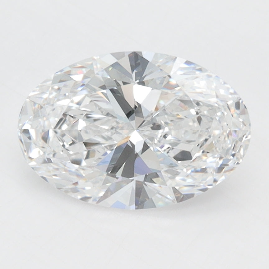 1.91 Carat Oval Lab Diamond with  Cut Diamond in 14KT  view 1
