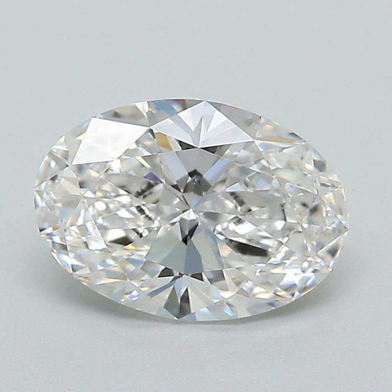 1.44 Carat Oval Lab Diamond with  Cut Diamond in 14KT  view 1
