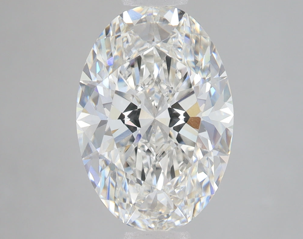 3.44 Carat Oval Lab Diamond with  Cut Diamond in 14KT  view 1
