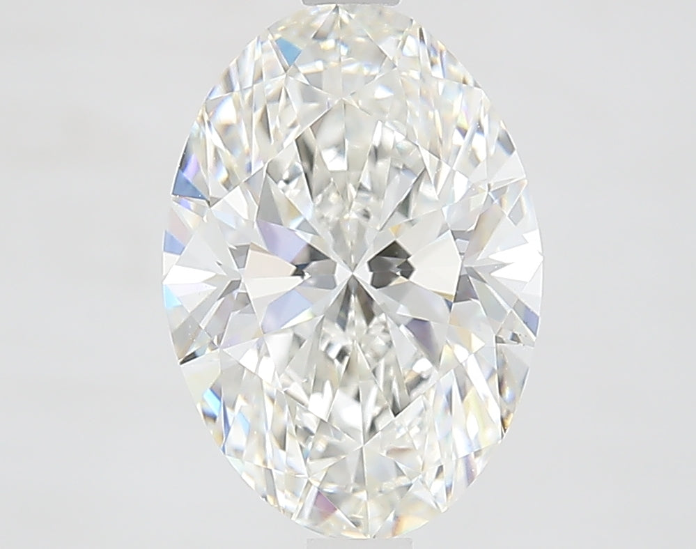 3.0 Carat Oval Lab Diamond with  Cut Diamond in 14KT  view 1
