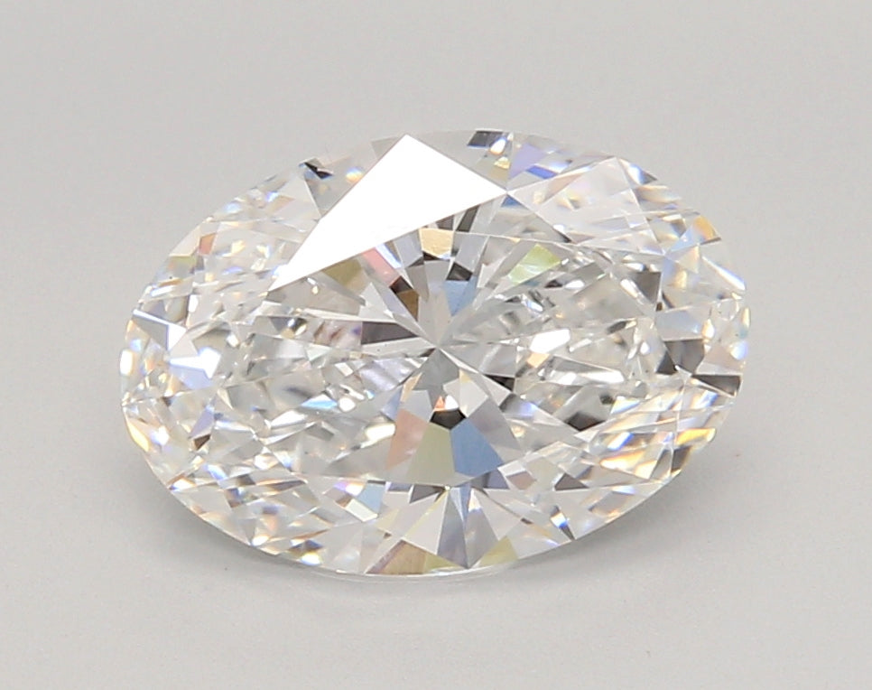 2.56 Carat Oval Lab Diamond with  Cut Diamond in 14KT  view 1
