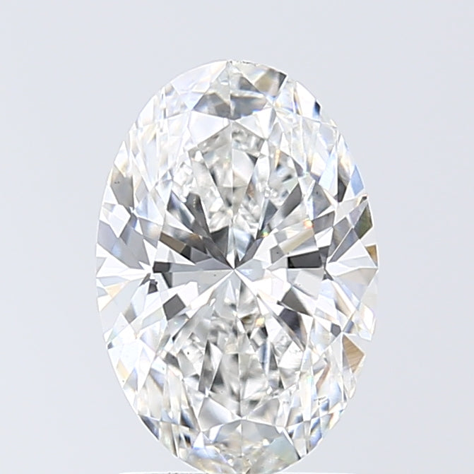 1.95 Carat Oval Lab Diamond with  Cut Diamond in 14KT  view 1
