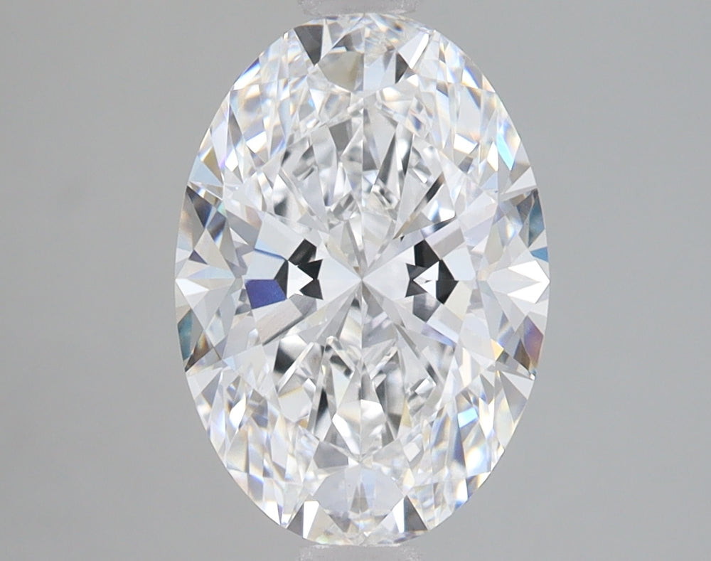2.69 Carat Oval Lab Diamond with  Cut Diamond in 14KT  view 1
