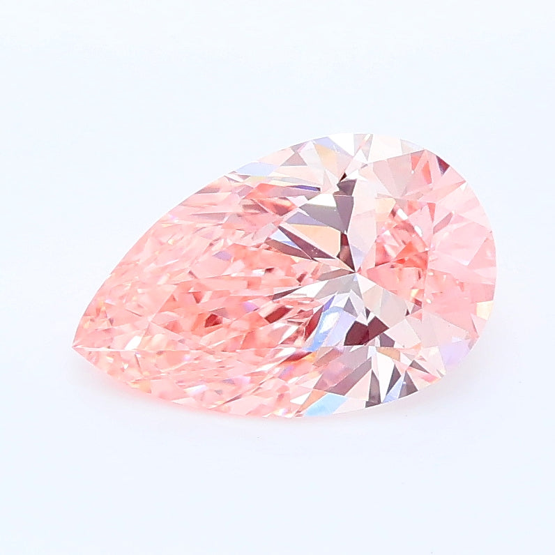 1.26 Carat Pear Lab Diamond with  Cut Diamond in 14KT  view 1
