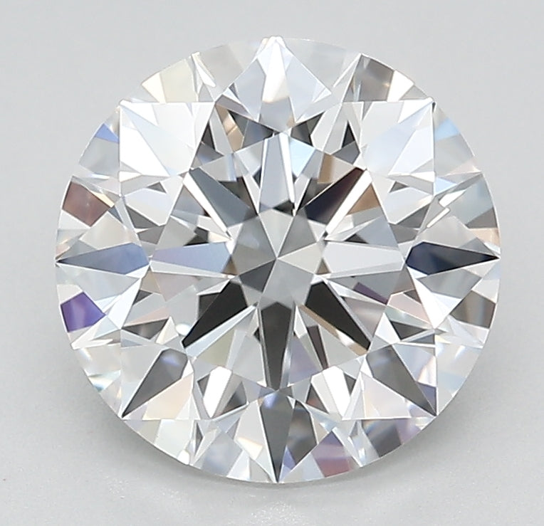3.0 Carat Round Lab Diamond with  Cut Diamond in 14KT  view 1
