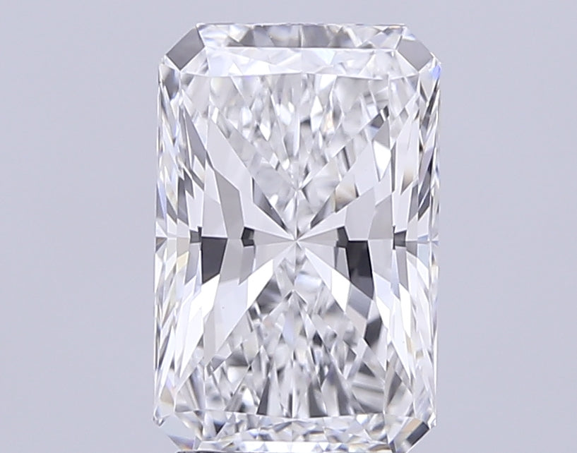 3.44 Carat Radiant Lab Diamond with  Cut Diamond in 14KT  view 1

