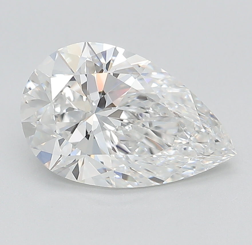 1.76 Carat Pear Lab Diamond with  Cut Diamond in 14KT  view 1

