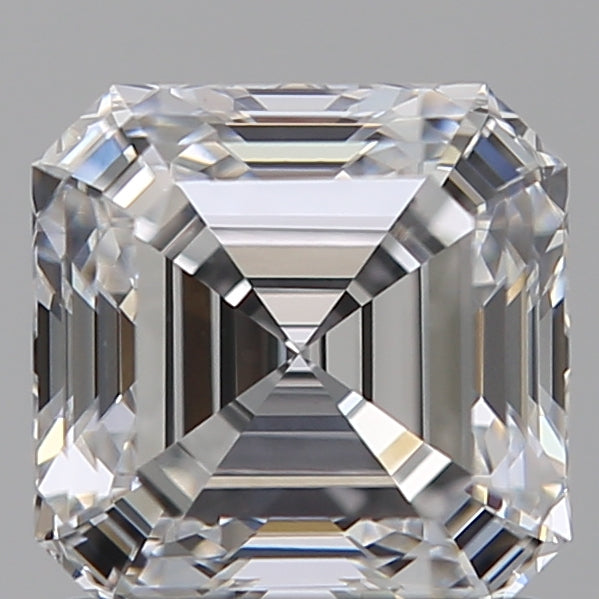 1.25 Carat Asscher Lab Diamond with  Cut Diamond in 14KT  view 1
