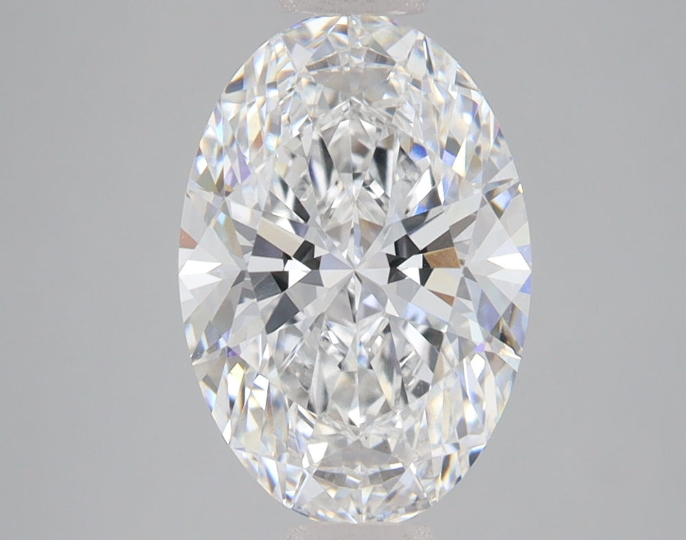 3.05 Carat Oval Lab Diamond with  Cut Diamond in 14KT  view 1

