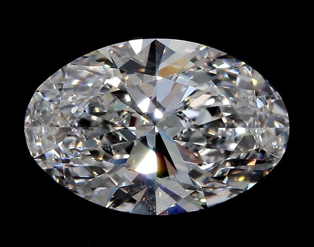 2.62 Carat Oval Lab Diamond with  Cut Diamond in 14KT  view 1
