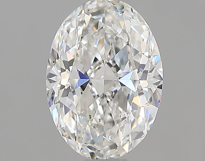 0.9 Carat Oval Natural Diamond with  Cut Diamond in 14KT  view 1
