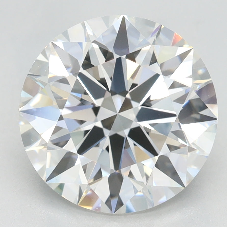 3.02 Carat Round Lab Diamond with  Cut Diamond in 14KT  view 1
