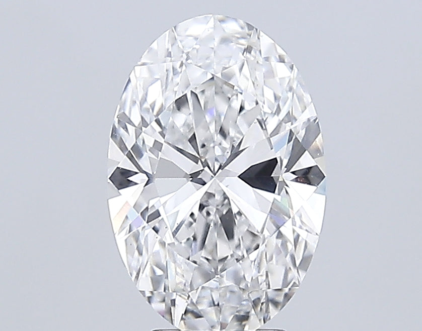 5.0 Carat Oval Lab Diamond with  Cut Diamond in 14KT  view 1
