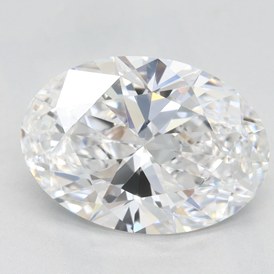 1.68 Carat Oval Lab Diamond with  Cut Diamond in 14KT  view 1
