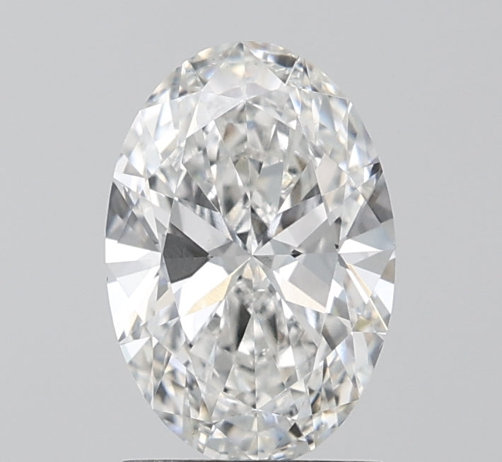 1.51 Carat Oval Lab Diamond with  Cut Diamond in 14KT  view 1
