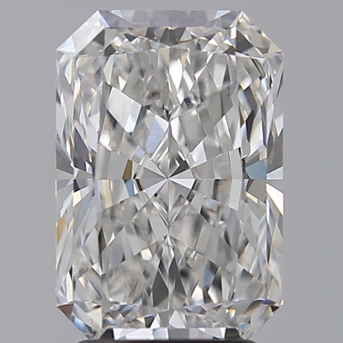3.03 Carat Radiant Lab Diamond with  Cut Diamond in 14KT  view 1
