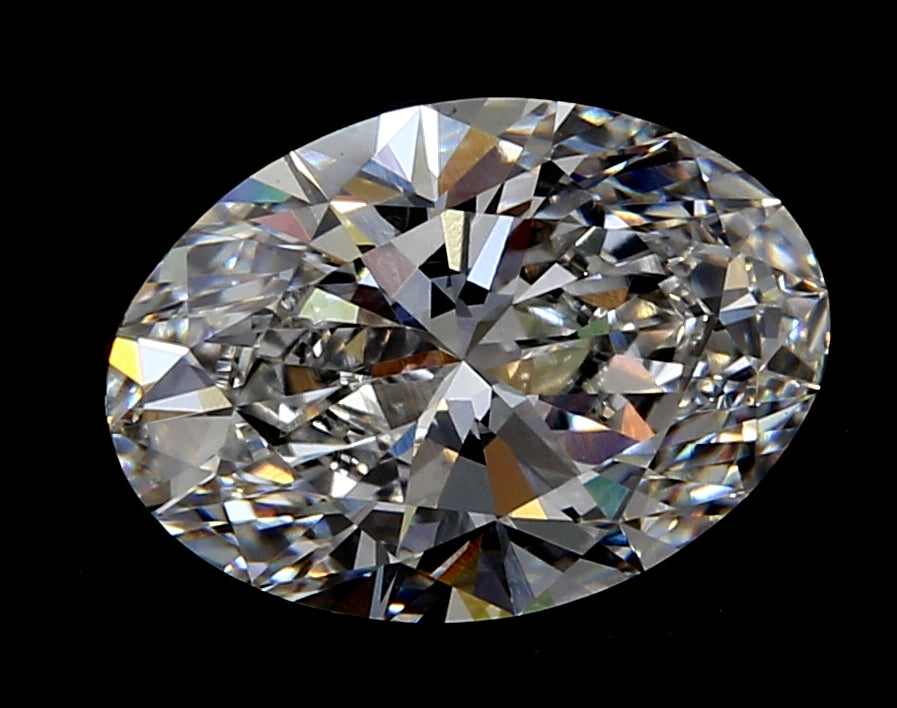 1.56 Carat Oval Lab Diamond with  Cut Diamond in 14KT  view 1
