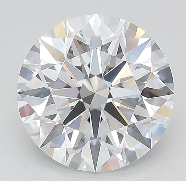 2.2 Carat Round Lab Diamond with  Cut Diamond in 14KT  view 1
