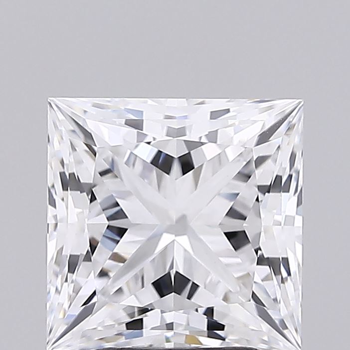 1.54 Carat Princess Lab Diamond with  Cut Diamond in 14KT  view 1
