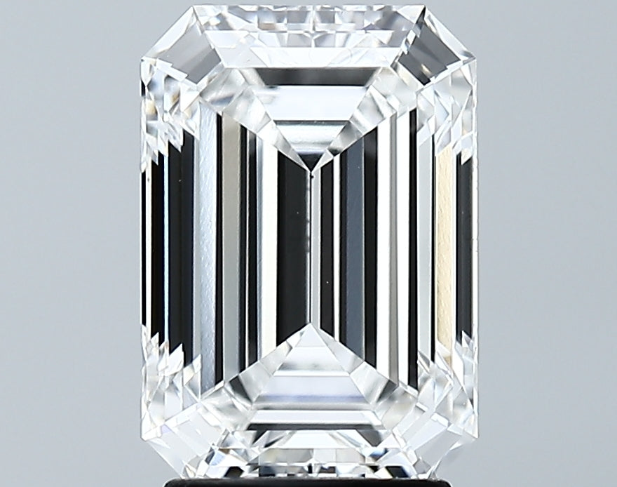 3.58 Carat Emerald Lab Diamond with  Cut Diamond in 14KT  view 1
