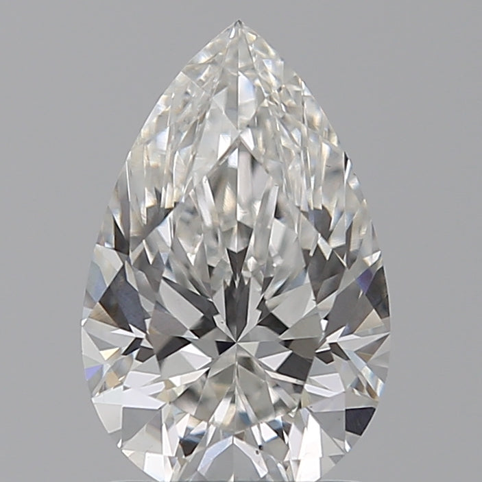 1.5 Carat Pear Lab Diamond with  Cut Diamond in 14KT  view 1

