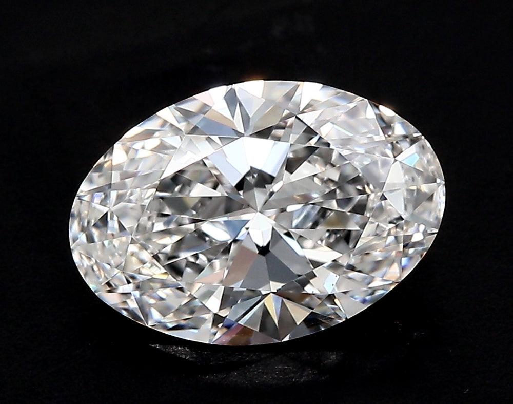 2.83 Carat Oval Lab Diamond with  Cut Diamond in 14KT  view 1
