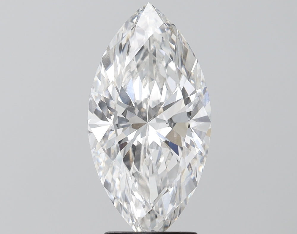 3.06 Carat Marquise Lab Diamond with  Cut Diamond in 14KT  view 1
