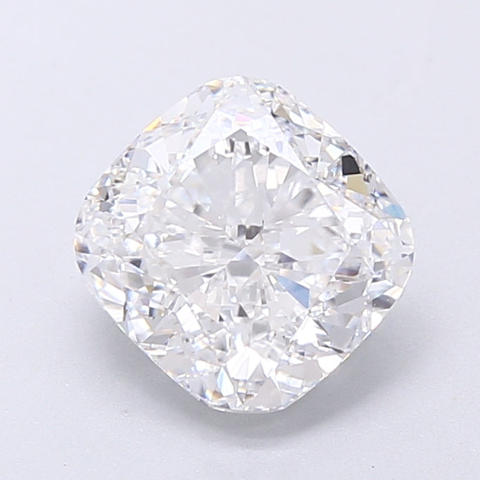 2.81 Carat Cushion Lab Diamond with  Cut Diamond in 14KT  view 1
