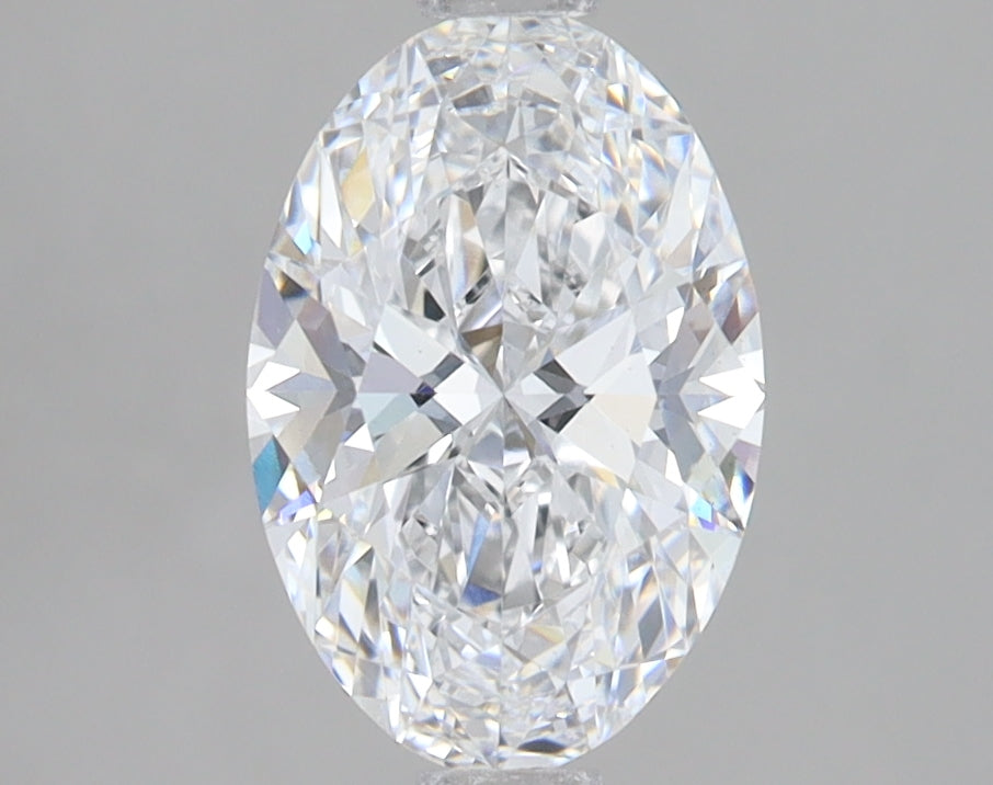 1.57 Carat Oval Lab Diamond with  Cut Diamond in 14KT  view 1
