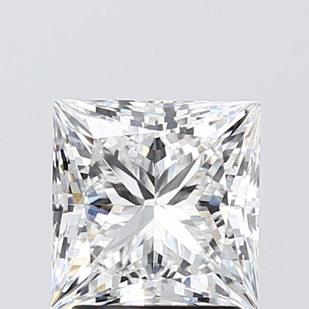2.37 Carat Princess Lab Diamond with  Cut Diamond in 14KT  view 1

