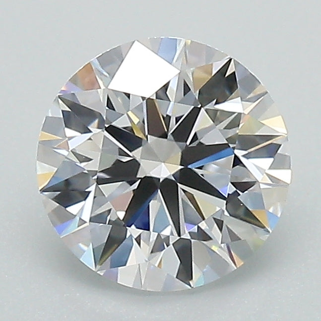 1.38 Carat Round Lab Diamond & 1.38 Carat Round Lab Diamond with  Cut Diamond in 14KT  view 1
