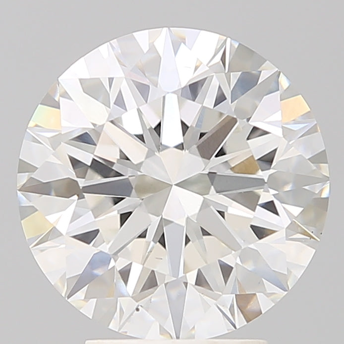 4.23 Carat Round Lab Diamond with  Cut Diamond in 14KT  view 1
