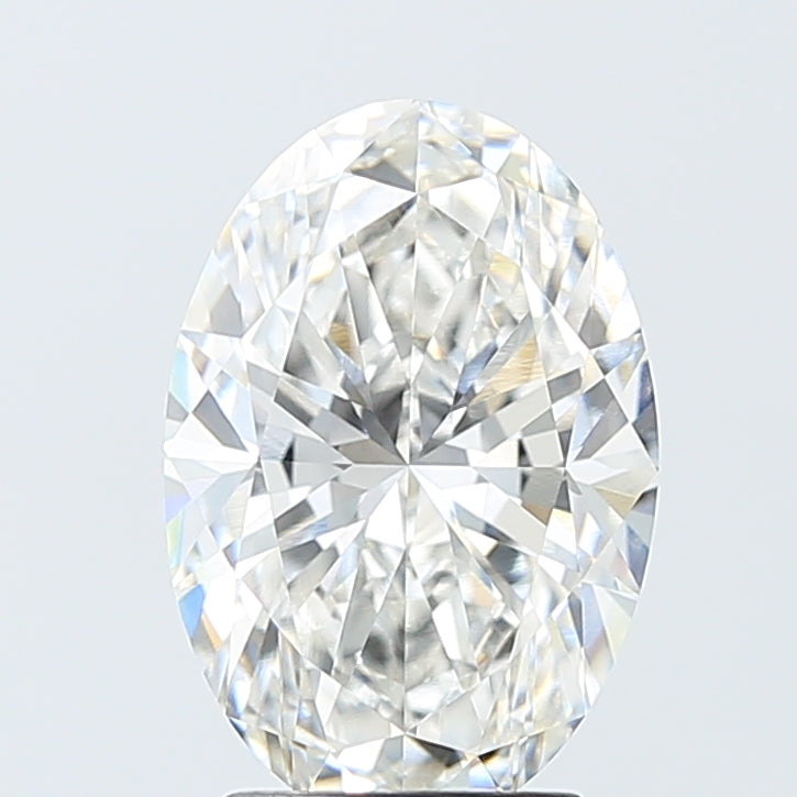 3.06 Carat Oval Lab Diamond with  Cut Diamond in 14KT  view 1
