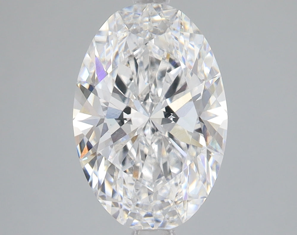 2.49 Carat Oval Lab Diamond with  Cut Diamond in 14KT  view 1
