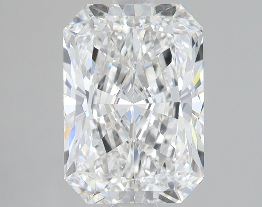 2.49 Carat Radiant Lab Diamond with  Cut Diamond in 14KT  view 1
