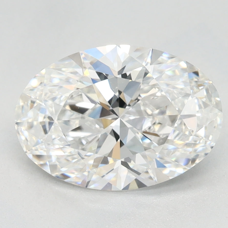 1.7 Carat Oval Lab Diamond with  Cut Diamond in 14KT  view 1
