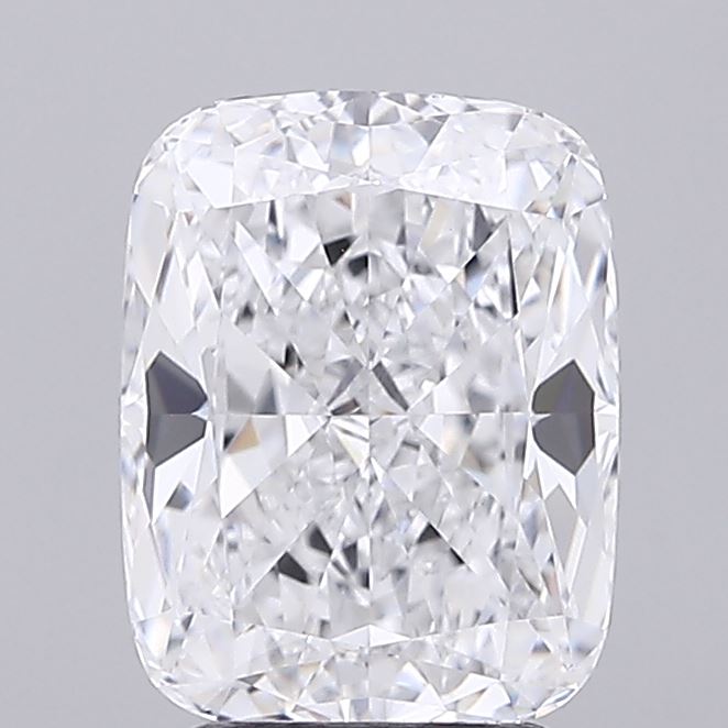 3.08 Carat Cushion Lab Diamond with  Cut Diamond in 14KT  view 1
