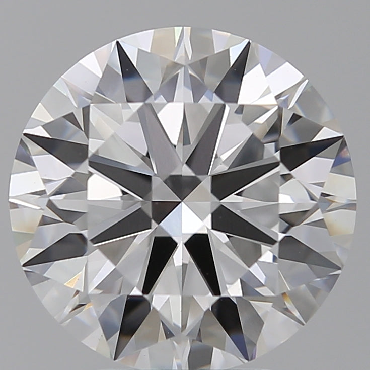 3.96 Carat Round Lab Diamond with  Cut Diamond in 14KT  view 1
