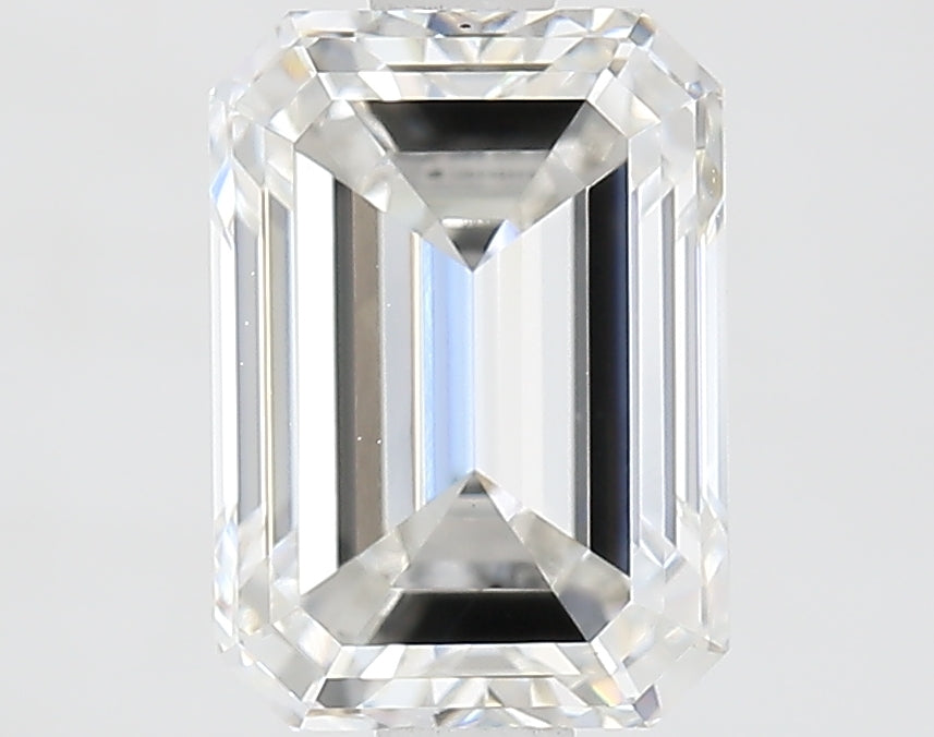 1.99 Carat Emerald Lab Diamond with  Cut Diamond in 14KT  view 1
