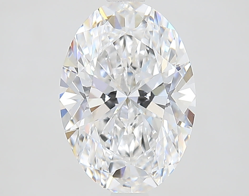 2.52 Carat Oval Lab Diamond with  Cut Diamond in 14KT  view 1

