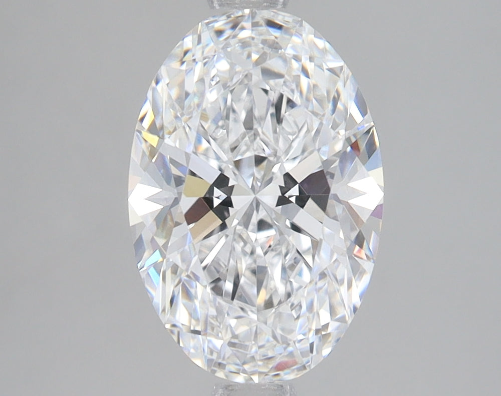 2.39 Carat Oval Lab Diamond with  Cut Diamond in 14KT  view 1
