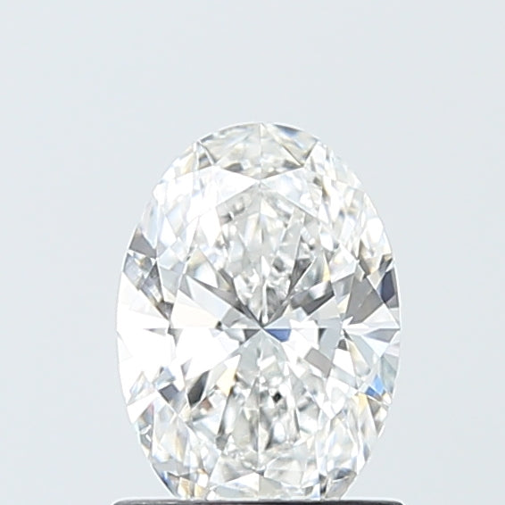 1.0 Carat Oval Lab Diamond with  Cut Diamond in 14KT  view 1
