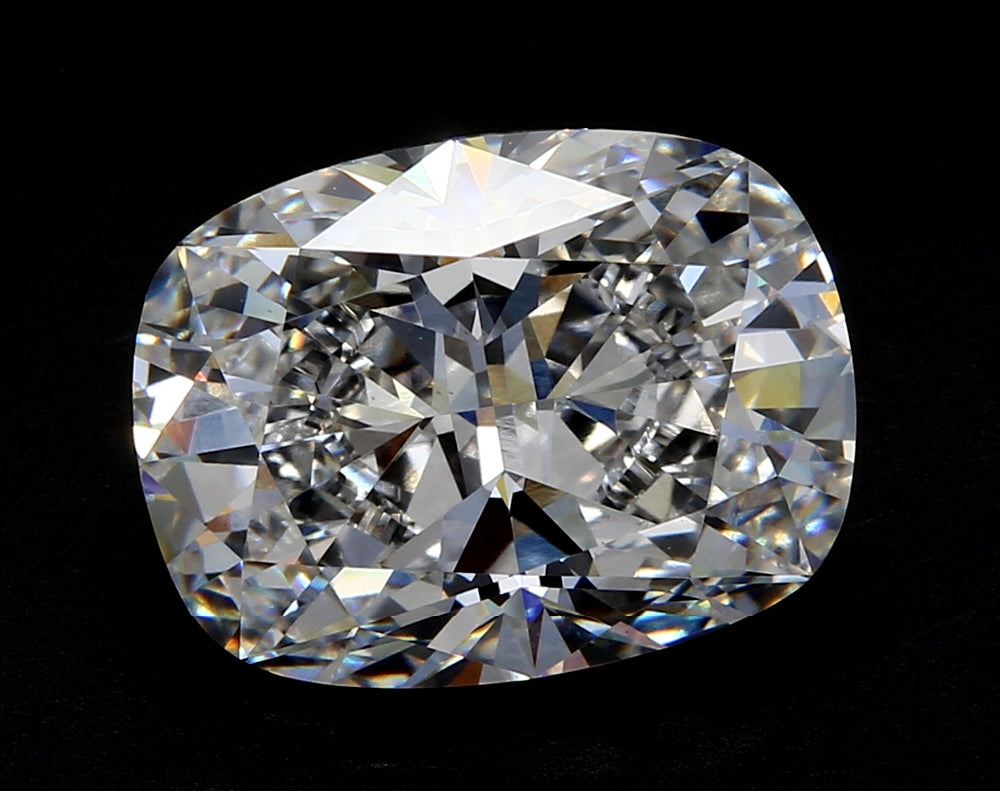3.54 Carat Cushion Lab Diamond with  Cut Diamond in 14KT  view 1
